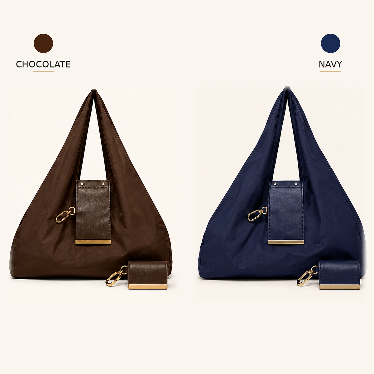 Charm Transformable Bag Stylish Vegan Leather Tote & Keychain Charm👑
