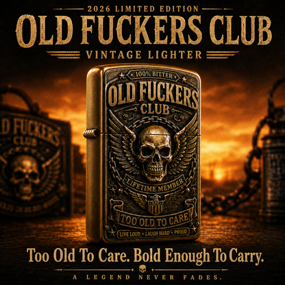 🔥Old Fuckers Club Vintage Lighter ☠️ | 2026 Limited Edition Collectible Metal Lighter