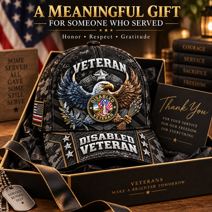 🇺🇸 Premium Disabled Veteran Eagle Tribute Cap
