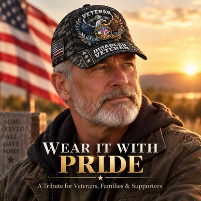 🇺🇸 Premium Disabled Veteran Eagle Tribute Cap