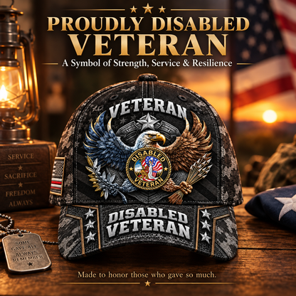 🇺🇸 Premium Disabled Veteran Eagle Tribute Cap