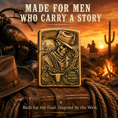 💀Skeleton Cowboy | Vintage Collector Lighter