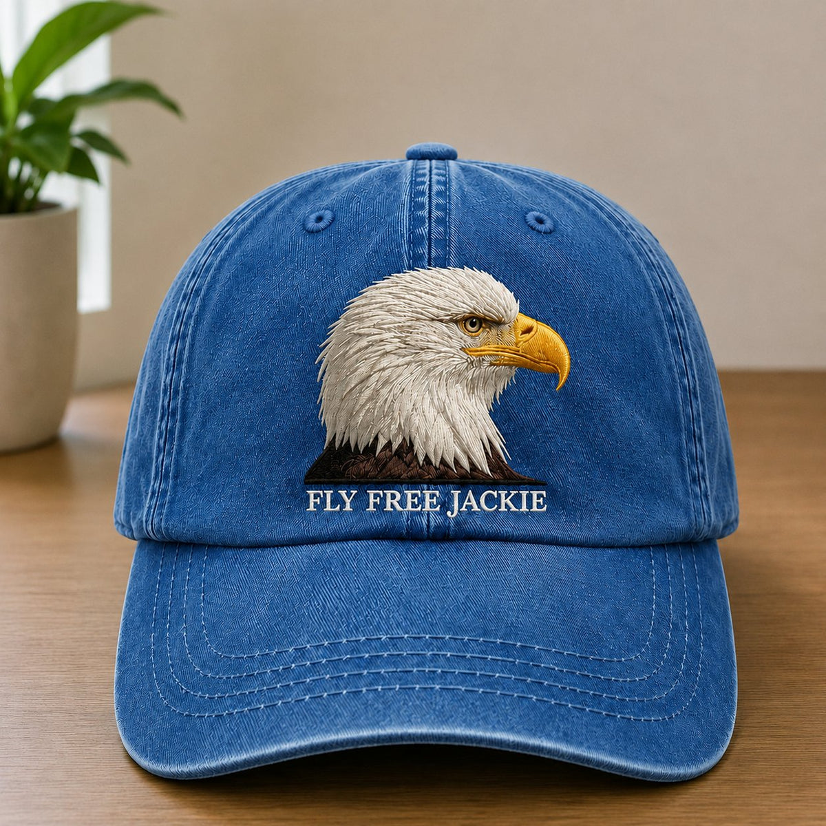 🦅 Fly-Free-Jackie Embroidered Memorial Cap