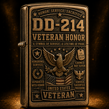 ⚡️ Last Day 49% OFF — DD-214 Veteran Tribute Lighter