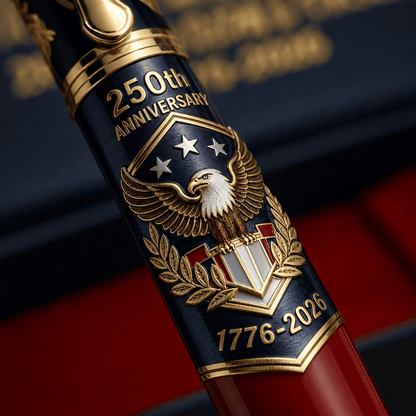 🖊100% Handmade U.S. 250th Anniversary Pen | Crafted From Real Titanium Alloy & Bullet Casing(Jake Monroe Handmade®)