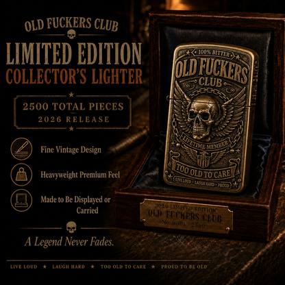 🔥Old Fuckers Club Vintage Lighter ☠️ | 2026 Limited Edition Collectible Metal Lighter