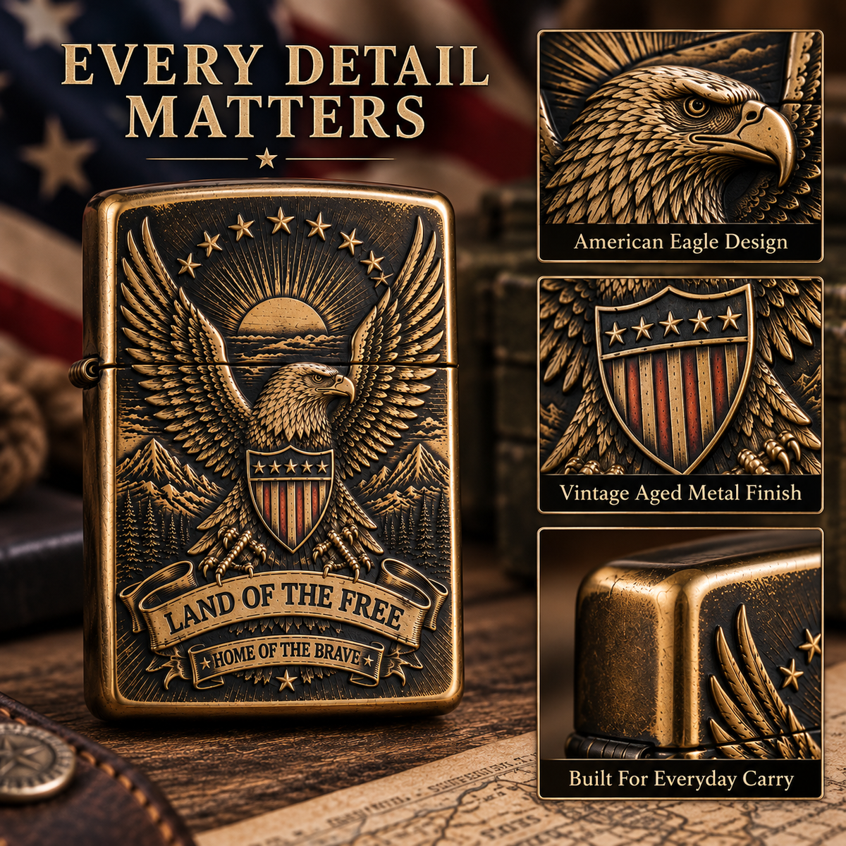 American Eagle Vintage Collector Lighter