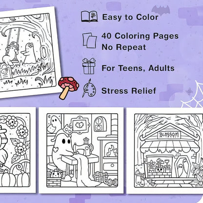 Spooky Cute Coloring Book