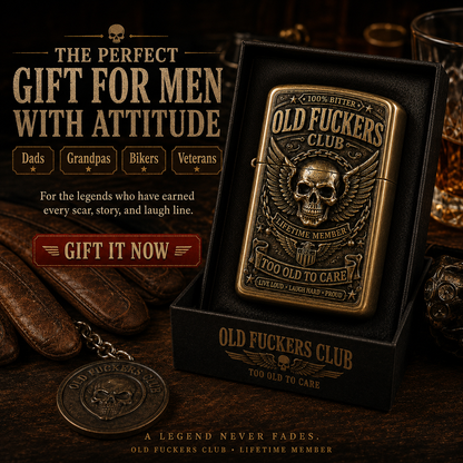 🔥Old Fuckers Club Vintage Lighter ☠️ | 2026 Limited Edition Collectible Metal Lighter