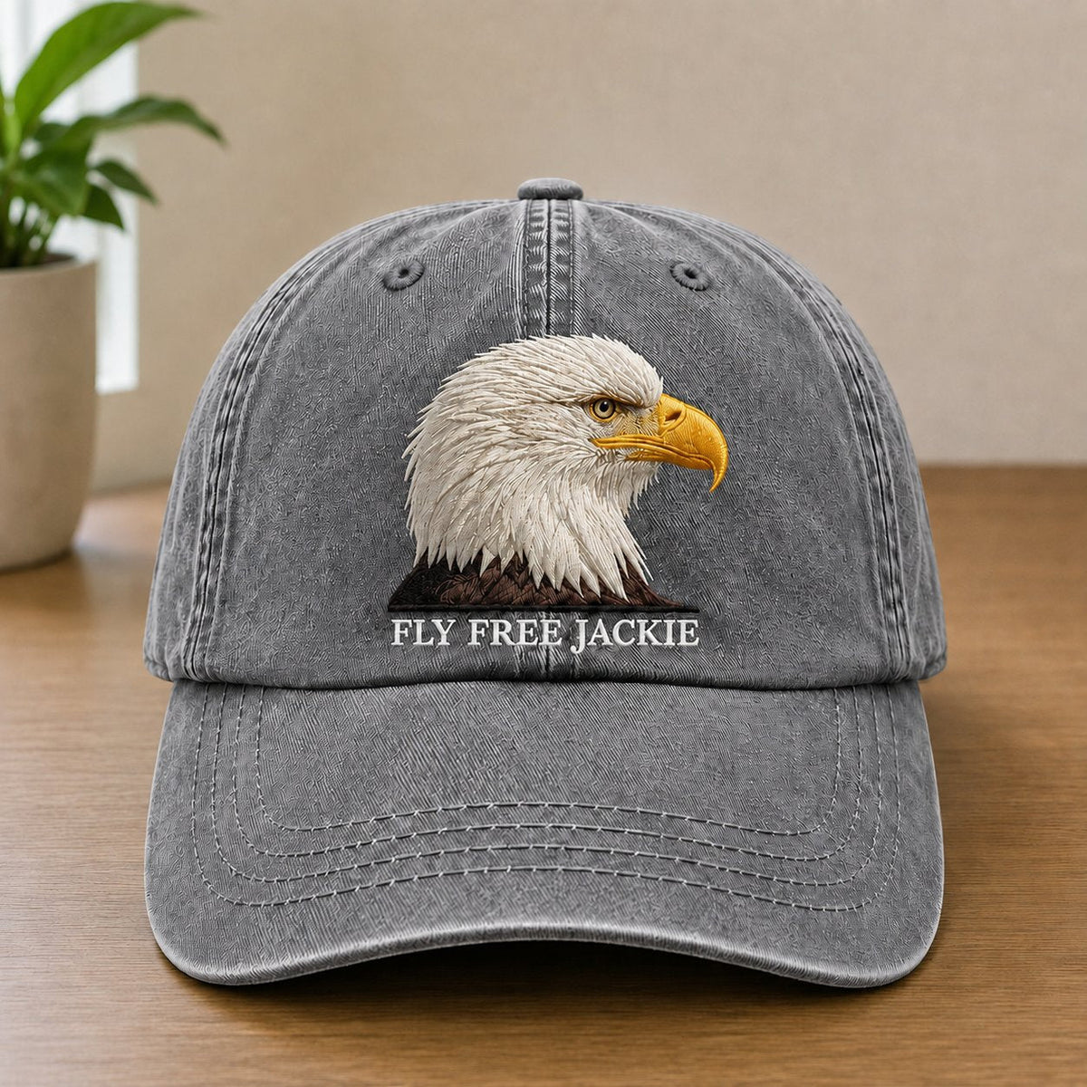 🦅 Fly-Free-Jackie Embroidered Memorial Cap