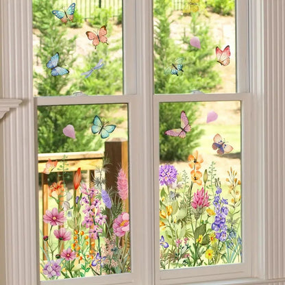 🔥Hot Sale 49% OFF - Colorful Floral Bouquet Window Sticker