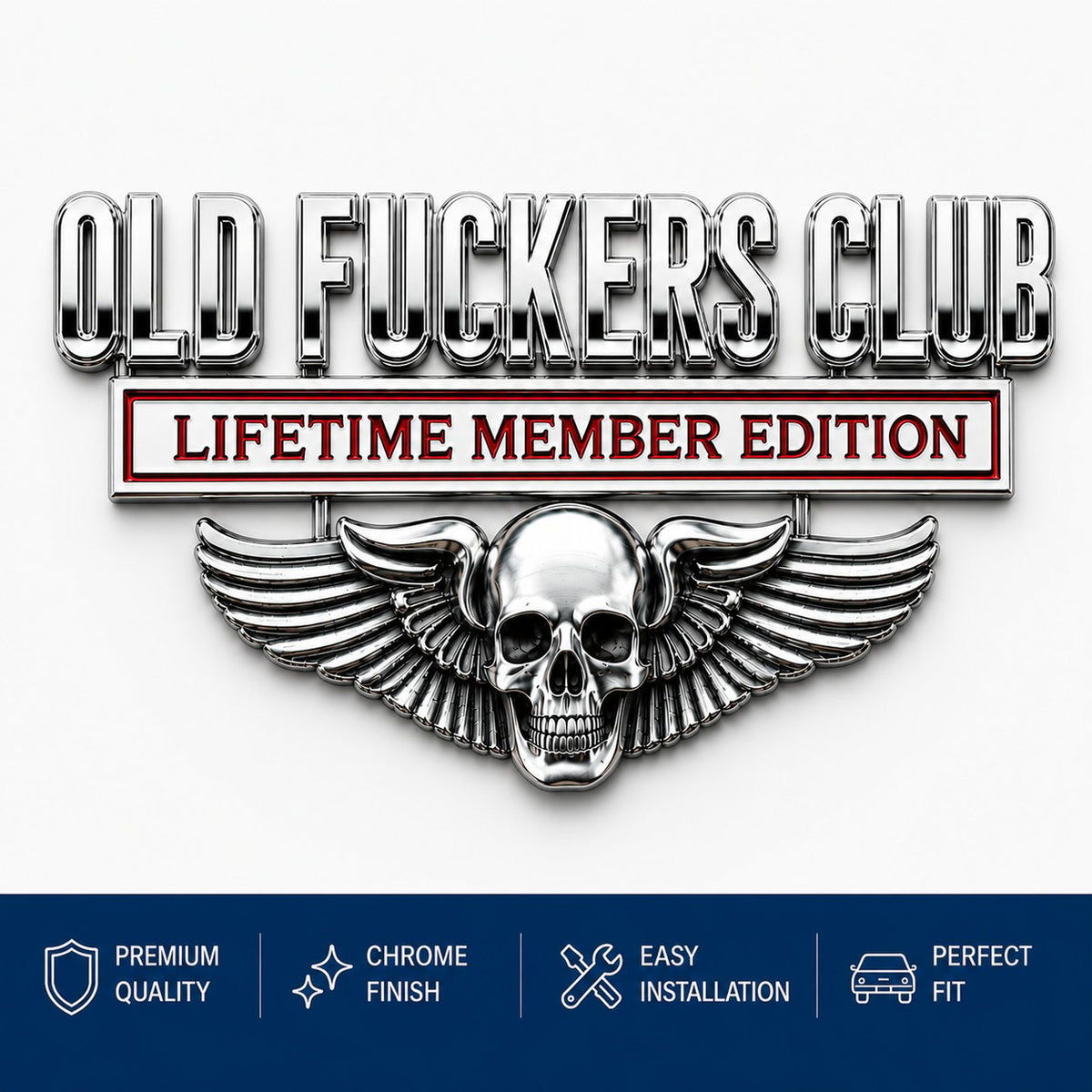 🔥LAST DAY 49% OFF- 💀OLD F*CKERS CLUB Metal Car Emblem