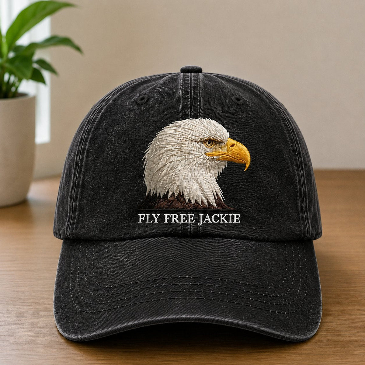 🦅 Fly-Free-Jackie Embroidered Memorial Cap