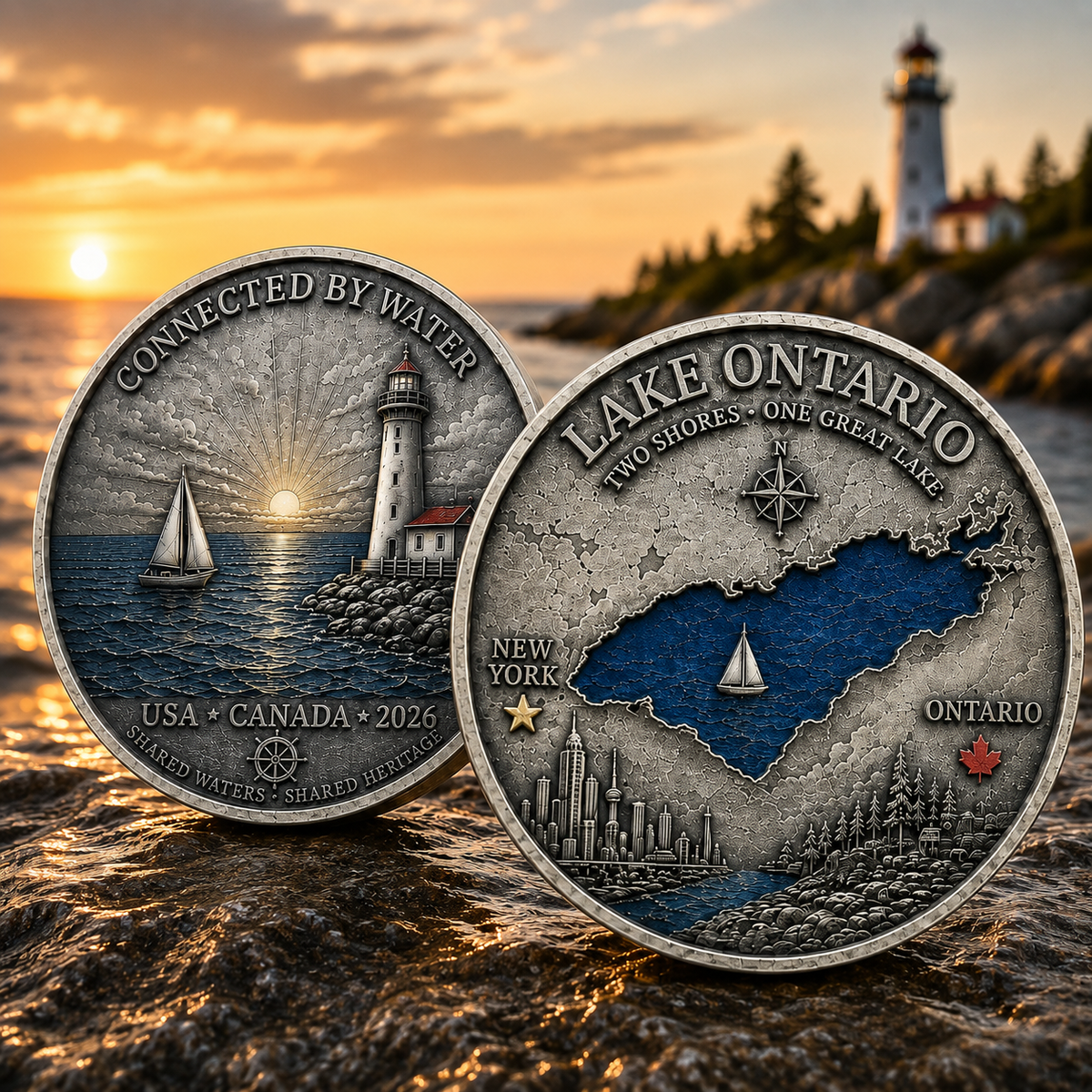 2026 Lake Ontario Commemorative Coin – Two Shores, One Great Lake
