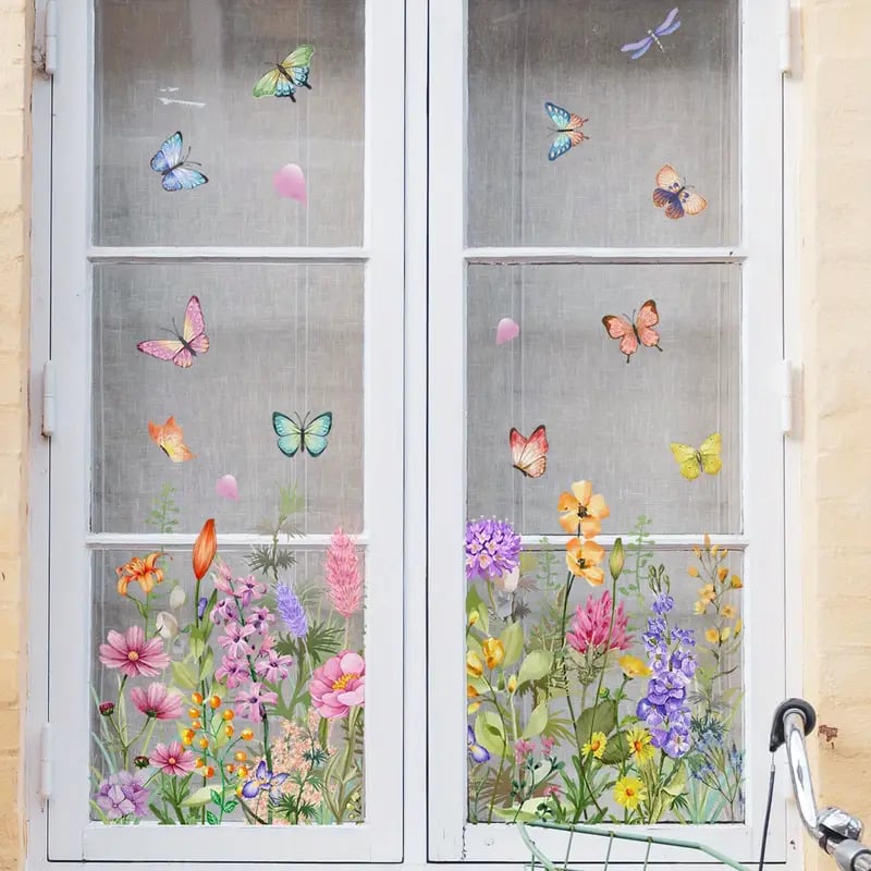 🔥Hot Sale 49% OFF - Colorful Floral Bouquet Window Sticker