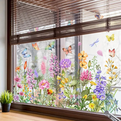 🔥Hot Sale 49% OFF - Colorful Floral Bouquet Window Sticker