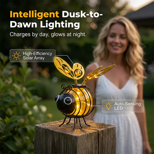 🌙🍃🪴 LIMITED-TIME 50% OFF! Hanging Solar Bee Light – Spread Joy Day and Night 🌞🌜