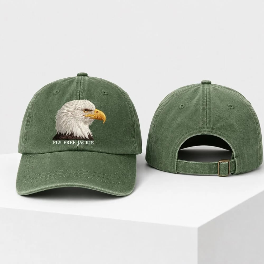 🦅 Fly-Free-Jackie Embroidered Memorial Cap