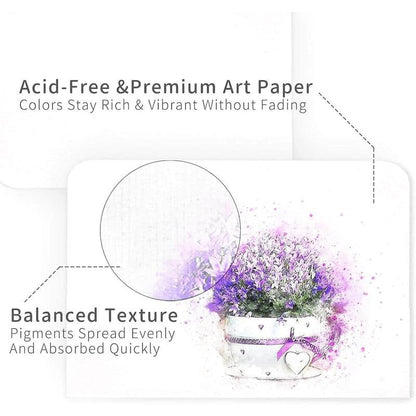 🔥LAST DAY 50% OFF - 🌈Blank Watercolor Cards and Envelopes