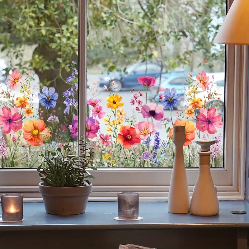 🔥Hot Sale 49% OFF - Colorful Floral Bouquet Window Sticker