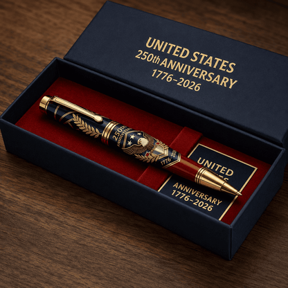 🖊100% Handmade U.S. 250th Anniversary Pen | Crafted From Real Titanium Alloy & Bullet Casing(Jake Monroe Handmade®)