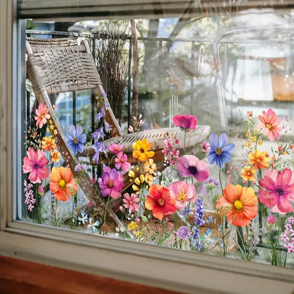 🔥Hot Sale 49% OFF - Colorful Floral Bouquet Window Sticker