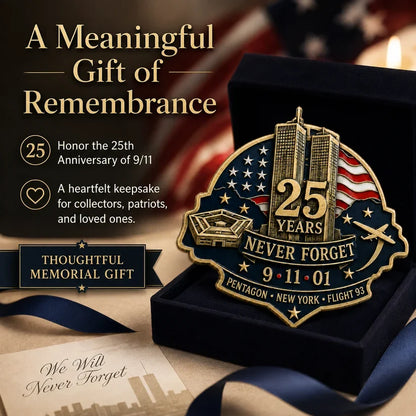 🕯️ 9/11 "New York • Pentagon • Flight 93" 25th Anniversary Remembrance Pin