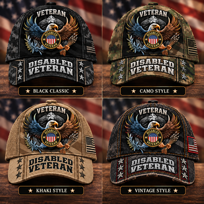 🇺🇸 Premium Disabled Veteran Eagle Tribute Cap