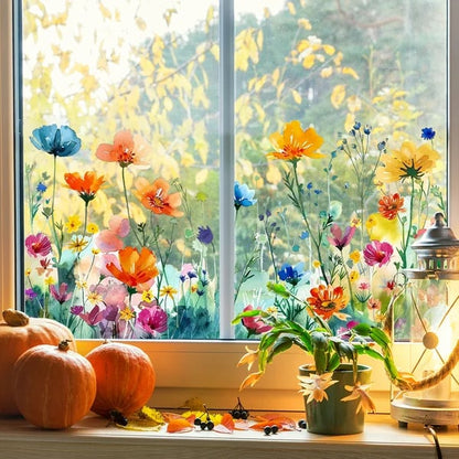 🔥Hot Sale 49% OFF - Colorful Floral Bouquet Window Sticker