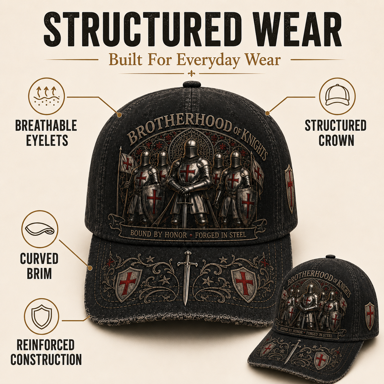 ⚔️ Brotherhood Of Knights Honor Cap