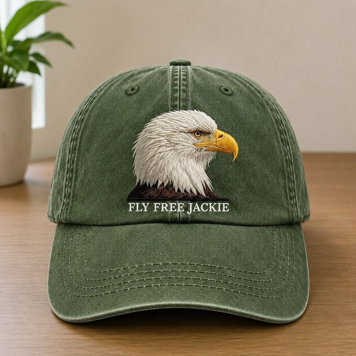 🦅 Fly-Free-Jackie Embroidered Memorial Cap