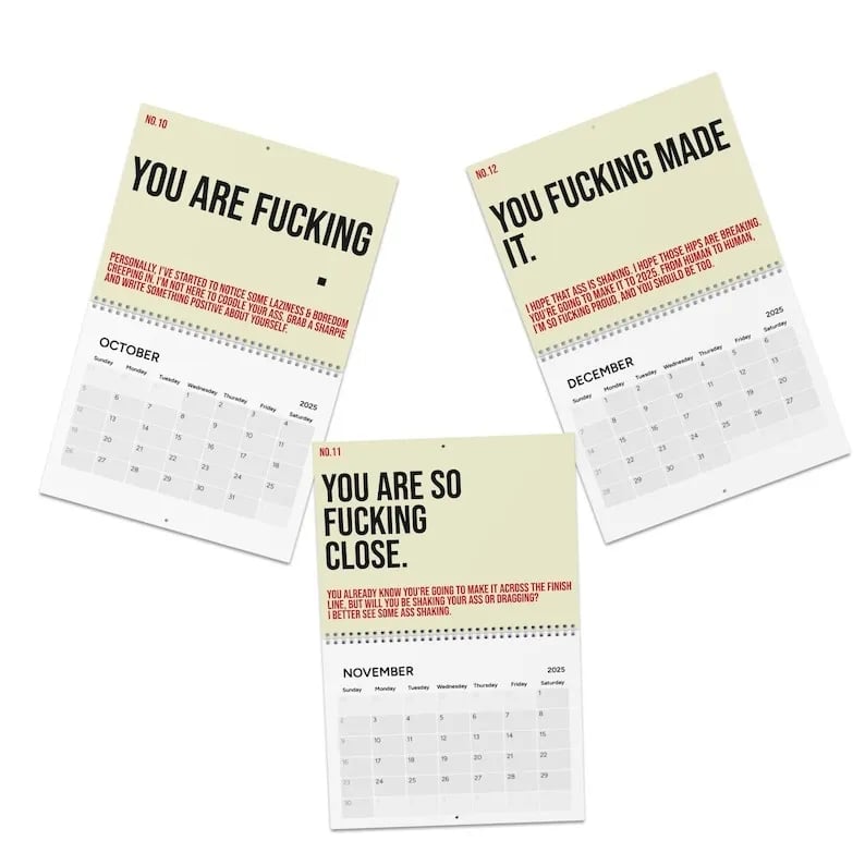 🔥LAST DAY 49% OFF -🤣2025 The Year Of Your Fucking Year Calendar