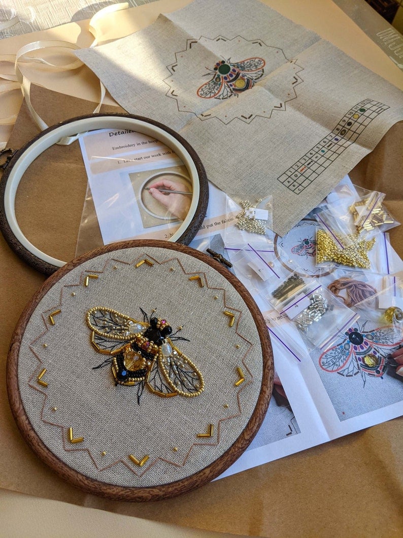 Insect Bead Embroidery Kit