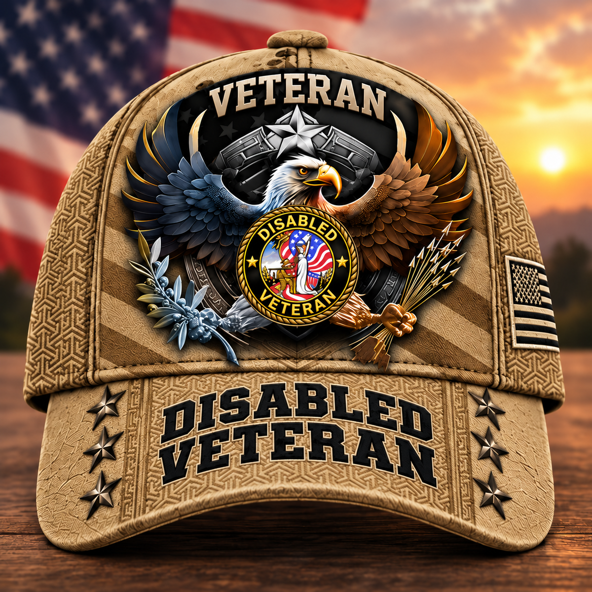 🇺🇸 Premium Disabled Veteran Eagle Tribute Cap