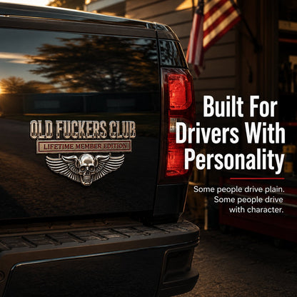 🔥LAST DAY 49% OFF- 💀OLD F*CKERS CLUB Metal Car Emblem