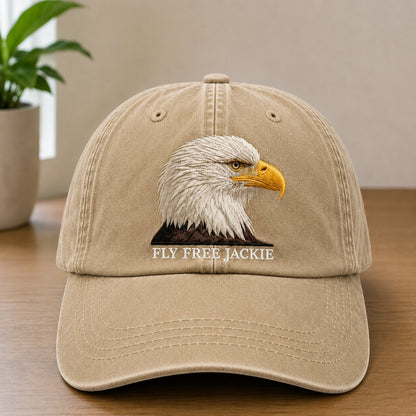 🦅 Fly-Free-Jackie Embroidered Memorial Cap