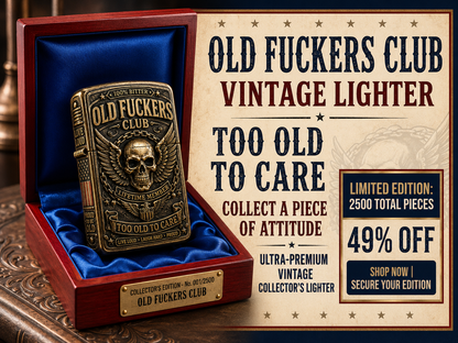 🔥Old Fuckers Club Vintage Lighter ☠️ | 2026 Limited Edition Collectible Metal Lighter