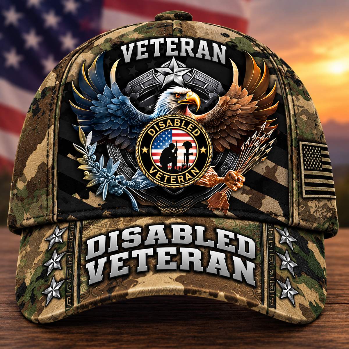 🇺🇸 Premium Disabled Veteran Eagle Tribute Cap
