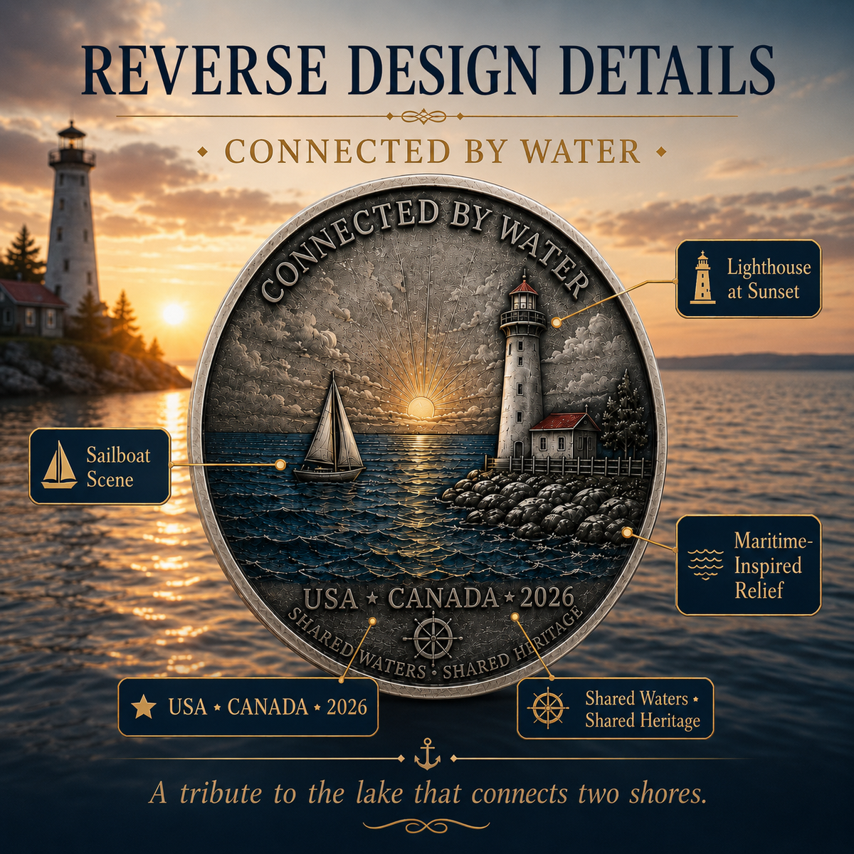 2026 Lake Ontario Commemorative Coin – Two Shores, One Great Lake
