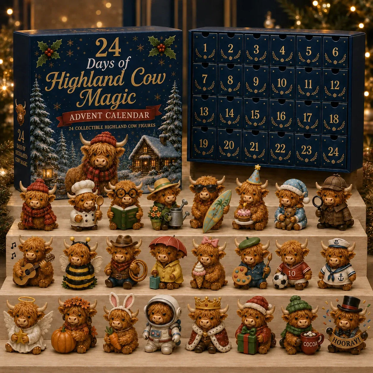 🔥LAST DAY 50% OFF-🐮 24 Days of Highland Cow Advent Calendar